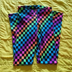 Black Milk rainbow checkered leggings XS